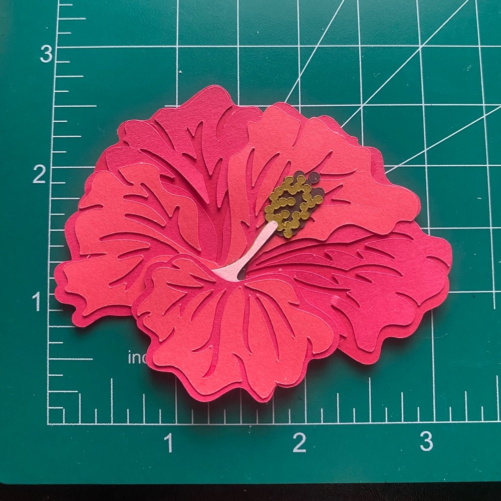 3D Magnet Pink Hibiscus